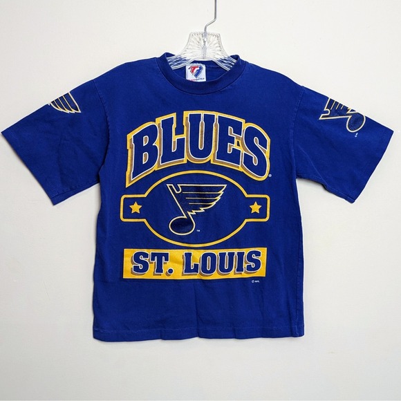 Team Rated Other - VTG St Louis Blues NHL Jersey Shirt Hull Youth M 10/12 90s Single Stitch USA